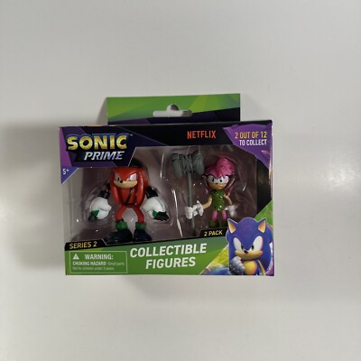 Sonic Prime Series 2 Knuckles & Amy 2.5'' Mini Action Figures SEGA Netflix