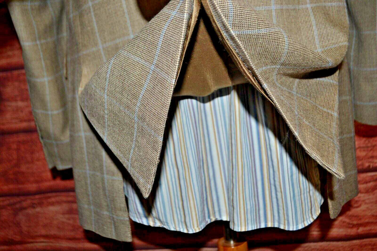 Burberry London Men's Linen Blend Window Pane 3 Front Button Sports Coat Sz 42R thumbnail 6