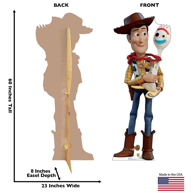 WOODY & FORKY Toy Story 4 Bigger Than Lifesize CARDBOARD CUTOUT