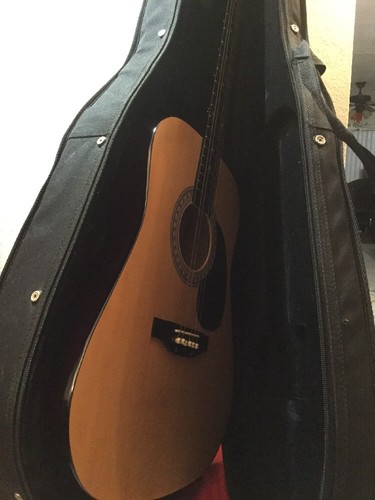 Burswood Acoustic Guitar ESTEBAN Right Handed- 6 String W/Case - Picture 9 of 10