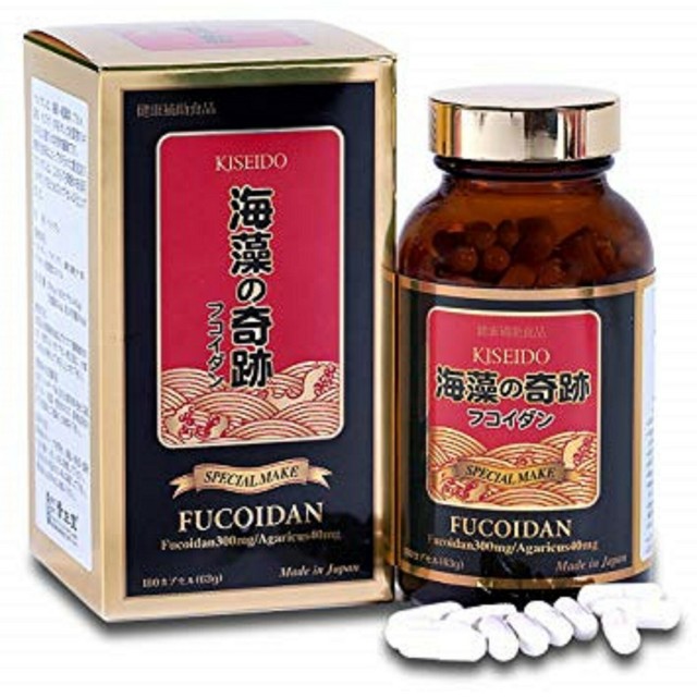 Kiseido Fucoidan 63g (180 Capsules) Fucoidan 300mg / Agaricus 40mg Made