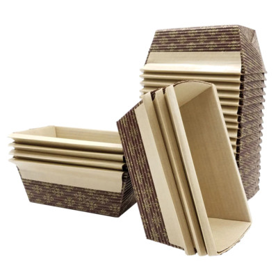 Mini Loaf Paper Baking Pan 25-Pack, 4 x 2 x 2 Inches