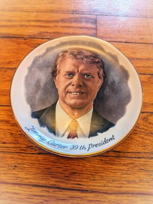 Vintage Jimmy Carter 39th USA  President Collector Plate Gold Rimmed