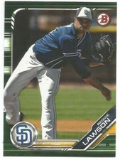 Reggie Lawson San Diego Padres 2019 Bowman Baseball Camo Prospects Card