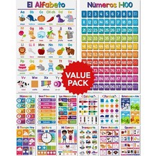 11 x 17 Spanish Educational Posters Bundle of 14 Learning Chart for Classroom