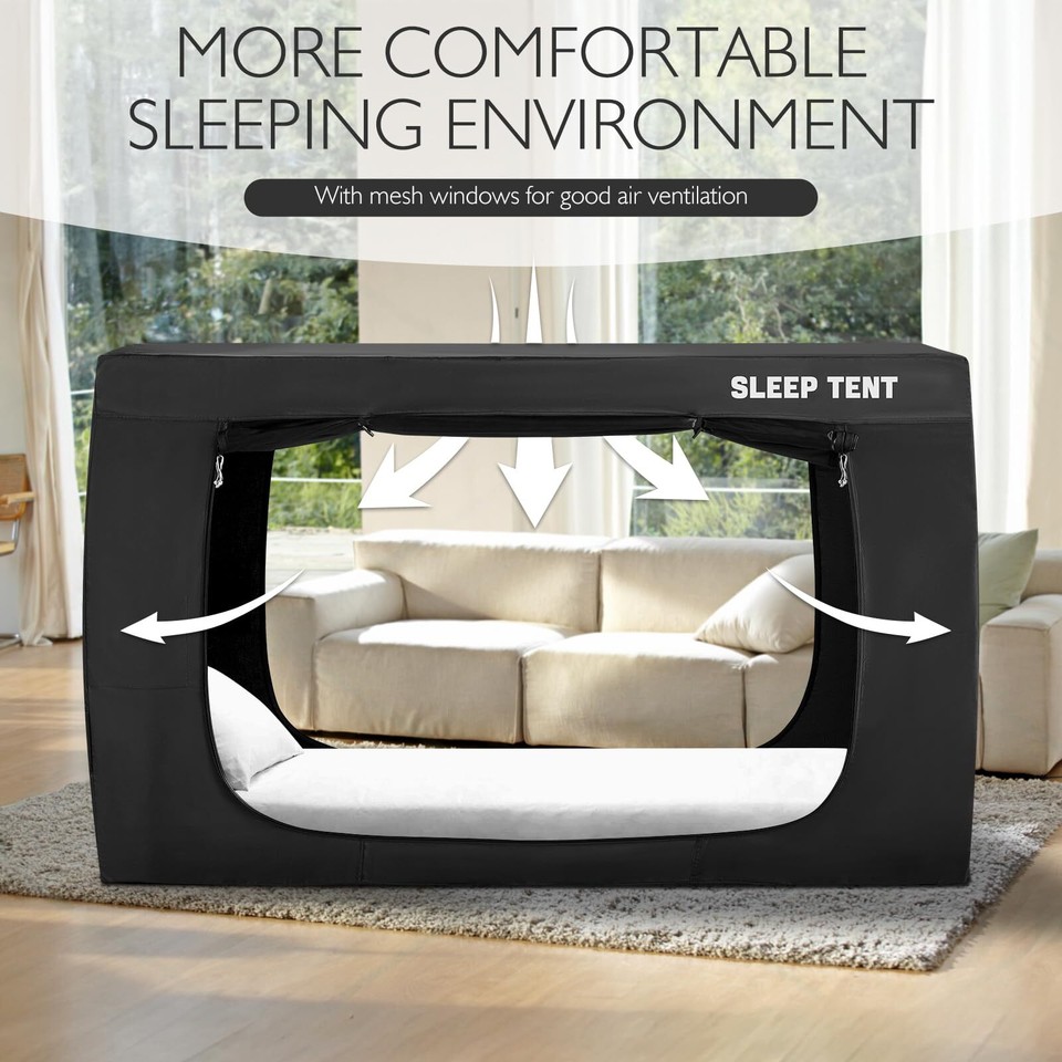 YAVIL Bed Tent Bunk Twin Size Blackout Privacy Indoor Bed Canopy for