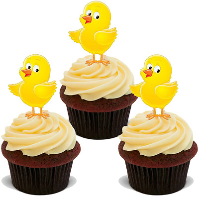 30 PREMIUM OSTERN AUFSTELLER ESSBAR REIS KARTE FLACH Cup Cake Topper Deko D2