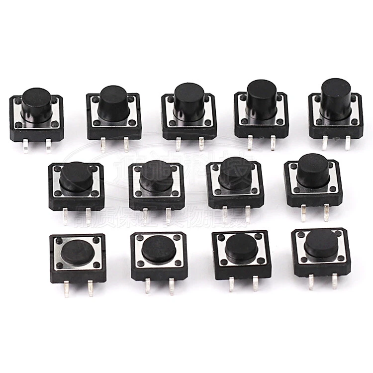 12x12mm Tactile Push Button Switch Momentary Tact Switch 4 Pin DIP Micro Switch - Image 2 of 4