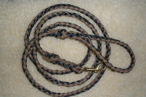 LEATHER SLIP COLLAR, 1" X 21", BLACK, HEAVY SOLID BRASS RINGS, GENERAL USE - Picture 8 of 24