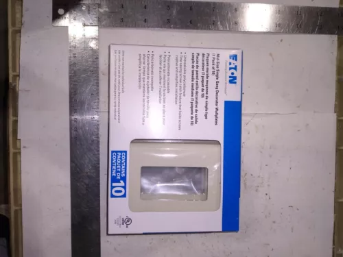 EATON PJ26LA-10 DECORATOR WALLPLATE light almond .. box of 10