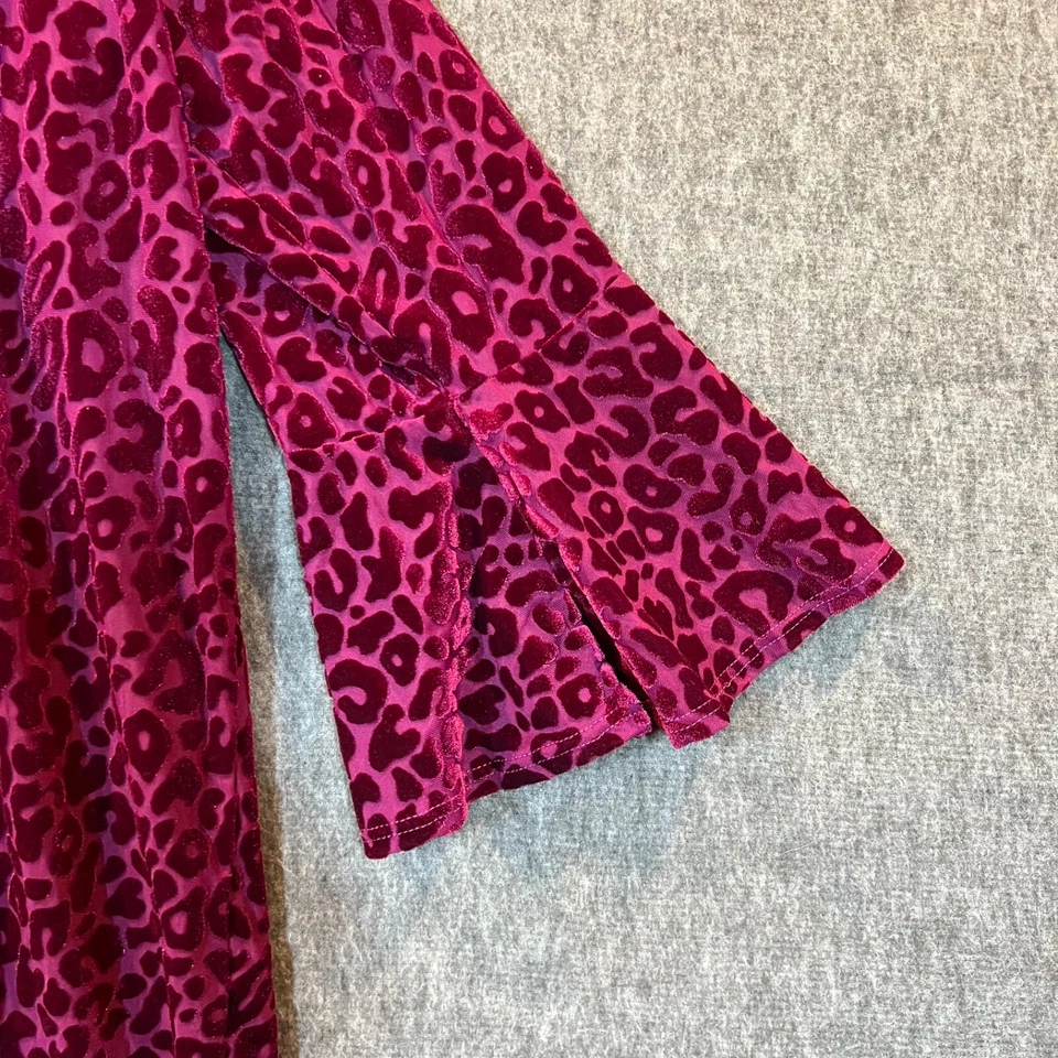 Cárdigan para mujer Nally & Millie S/M fucsia/púrpura frente abierto leopardo agotado Foto 2 de 4