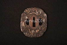 Alloy Tsuba Sea Dragon Handguard for Japanese Samurai Wakizashi Tanto Sword