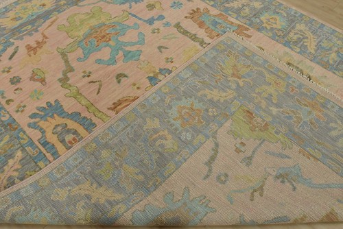 Anatolia Rug 9’2” x 12’1” Pink Wool Modern Hand-Knotted Oriental Carpet - Picture 14 of 15