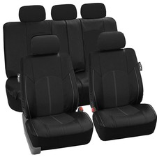 Car Seat Covers Front Rear 5-seats Full Set PU Leather Cushion Covers Universal