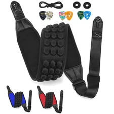 POGOLAB PGS-13 Guitar Strap 3.5" Wide Air Cell Cushions Neoprene Padded