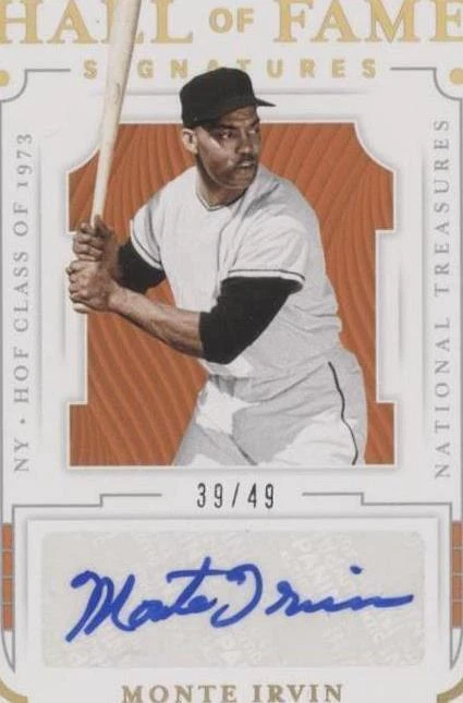 2019 Panini National Treasures - Monte Irvin #HOF-MI