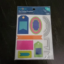 Hello Hobby Die-Cutting Templates 12 Piece Set- Tags, Banners, Assorted Shapes