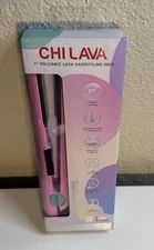 CHI Lava 1” Volcanic Lava Hair Styling Iron Pink New In Box Dual Voltage