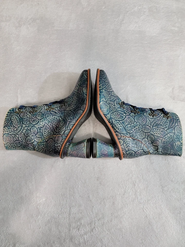 Spring Step L'ARTISTE Botines Mujer 39/US 8.5 PATRONA Cuero Pintado a Mano Foto 4 de 4