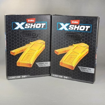 ZURU X-SHOT PRO Blaster Magazine Clips 1 Half Size 1 Full Size Set of 2 NEW