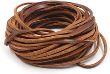 10 Yard Flat Genuine Leather Cord, 3mm Leather Cord, Leather Necklace Cord, Leat