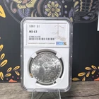1887 Morgan Silver Dollar $1 MS 63 NGC Philadelphia Mint Uncirculated