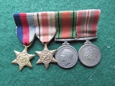 4 MINIATURE WW 2 MEDALS 1939-45/AFRICA STARS & DEFENCE/WAR MEDAL