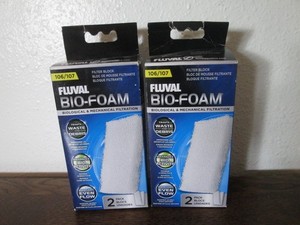2 PACKS FLUVAL BIO FOAM 106/107 FILTRATION 2 PER PACK
