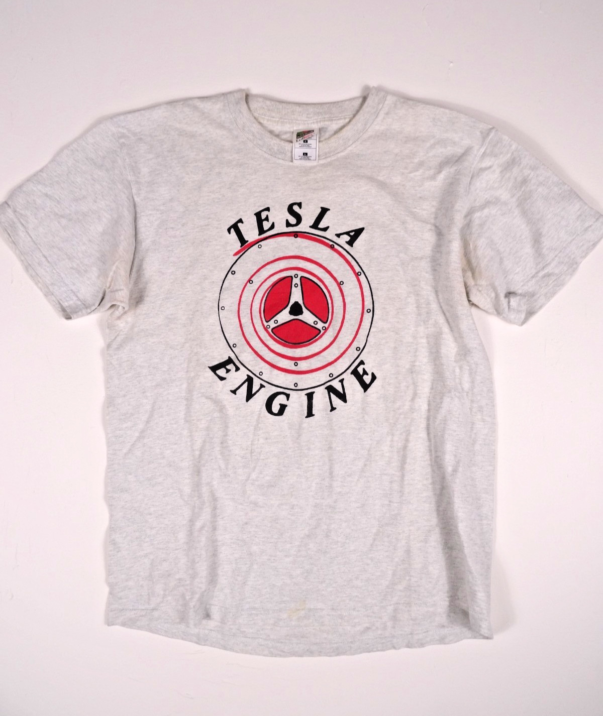 Vintage 90s Tesla Engine Computer Tech Shirt Mens… - image 2