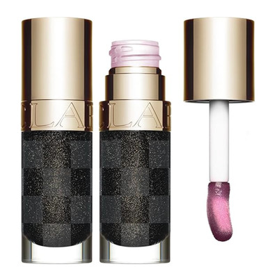 Clarins Lip Comfort Oil 25 BLACK (pH reactive plum w/gold shimmer) Full Size 7ml