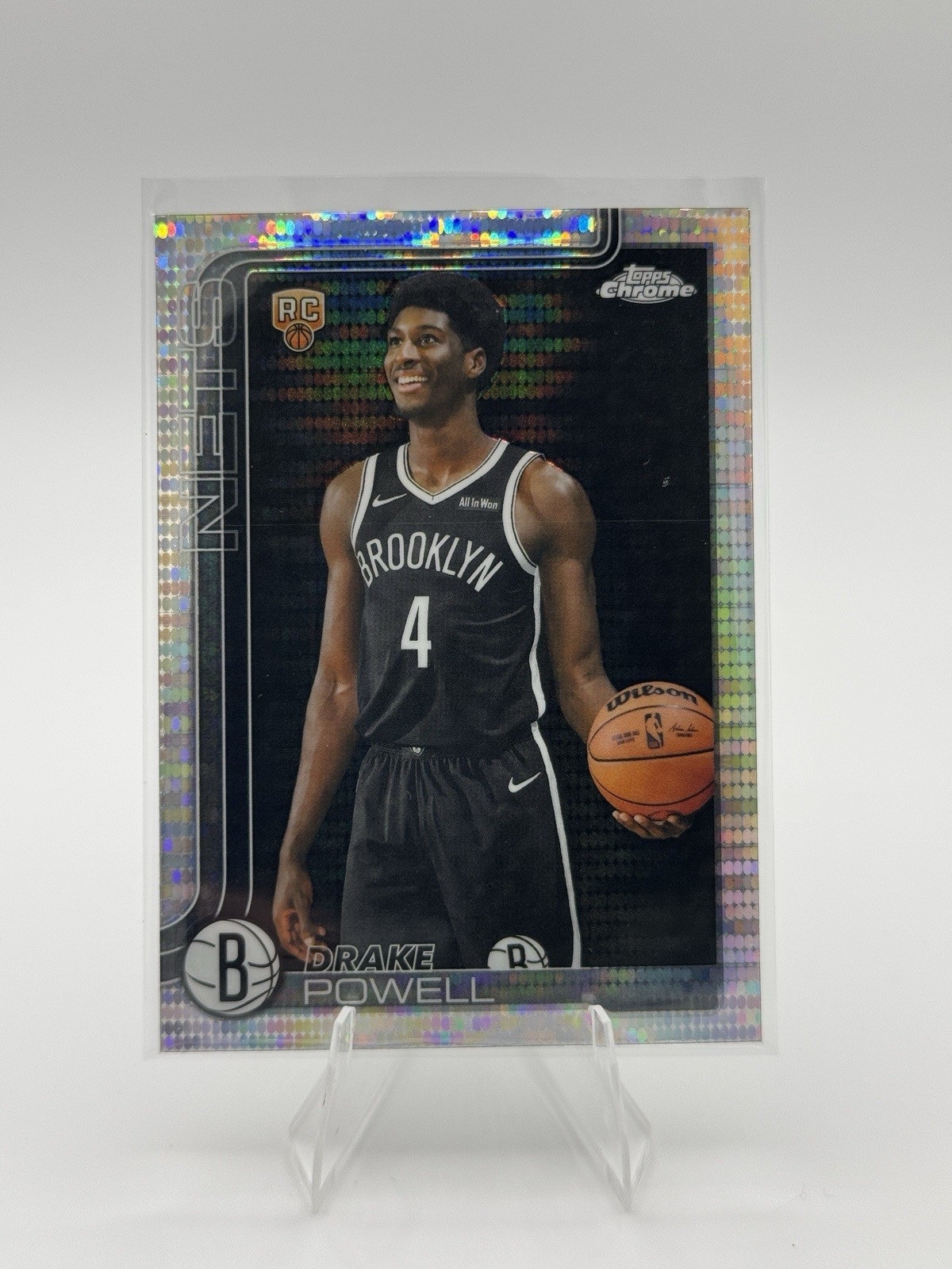 2025-26 Topps Chrome Drake Powell #272 (RC) Pulsar Refractor Brooklyn Nets