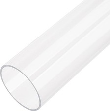 MECCANIXITY 2 Inch Clear PVC Rigid Tube round Pipe 43Mm ID 50Mm OD 14" High Impa