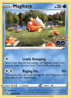 Magikarp 21/78 - Common - Pokemon Go 2022