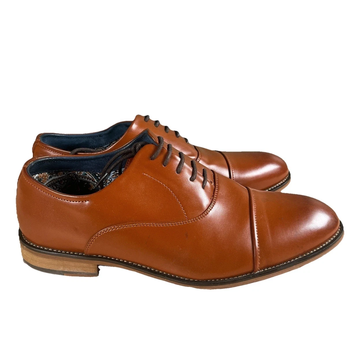 Marc New York Leather Upper Brown Dress Shoes for Men for  display picture 1