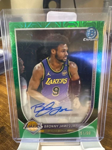 2026 Topps Bowman Chrome Bronny James Jr. Green MOJO /99