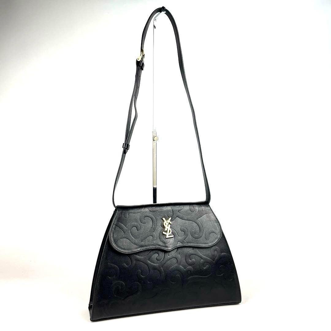 Borsa a tracolla Yves Saint Laurent in pelle nera autentica