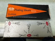VINTAGE Chrome Plated Clauss #1 & Dritz Scovill #363 Pinking  Shears Scissors
