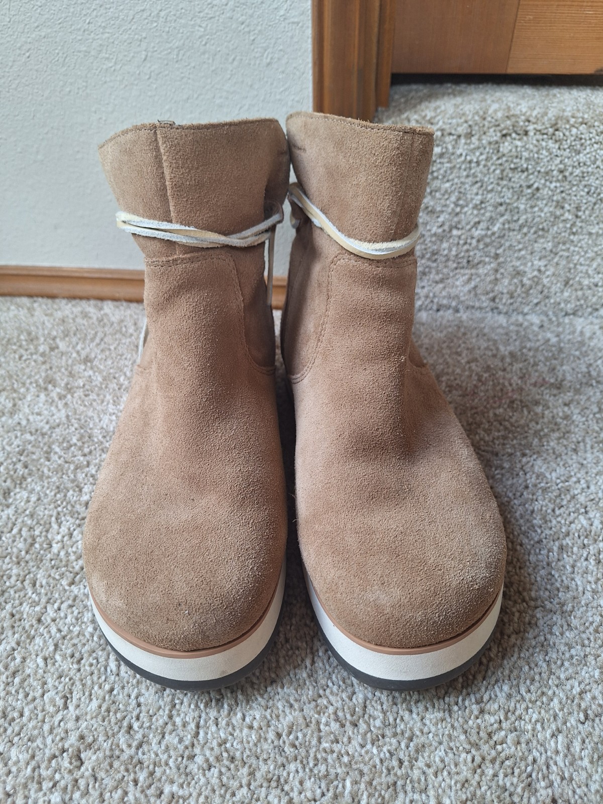 Stivali da neve Merrell Juno Bluff Polari Impermeabili Marrone Scamosciato Donna Taglia 10