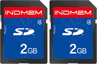 INDMEM 2 Pack SD Card 2GB Class 4 Flash Memory Card 2G SLC Stanard Secure Digita