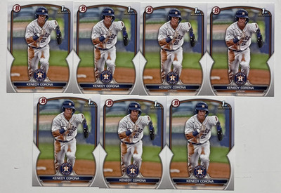 2023 1st Bowman Kenedy Corona 7 Card Rookie Lot #BP-148 Astros RC