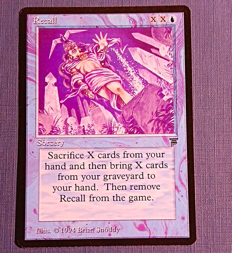 Wizards of the Coast MTG Recall Legends Sorcery English Rare Regular Blue