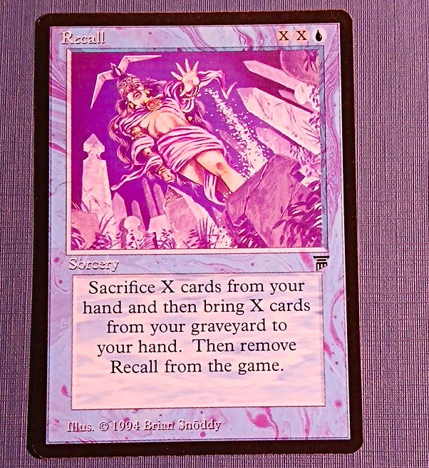 Wizards of the Coast MTG Recall Legends Sorcery English Rare Regular Blue