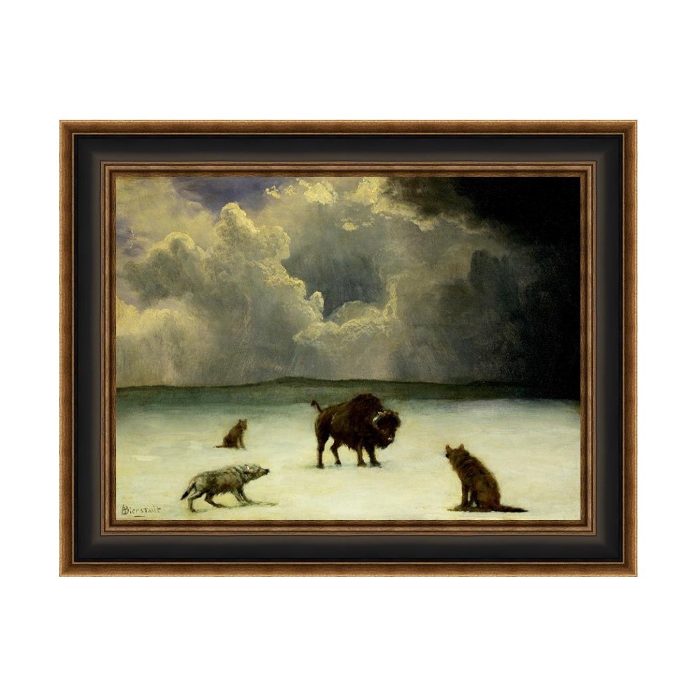 Framed Canvas Art Giclee Print Trapped by Albert Bierstadt Wall Art Home Decor