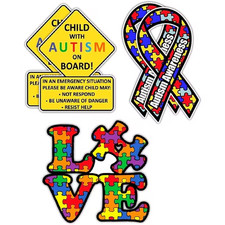 Autism Awareness Car Vehicle Decals Durable Vinyl Safety Warning Stickers