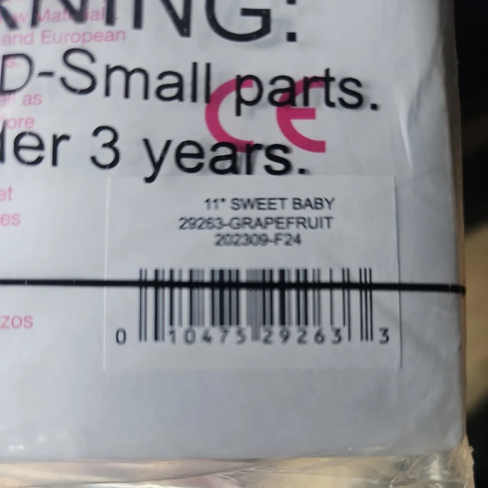 "Muñeca realista de 11"" exclusiva de Adora para niñas dulce bebé GRAPFRUIT" Foto 3 de 3