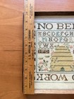 Framed Needlework Sampler Cross-Stitch "no bees no honey no work no money" 2002 — photo 5
