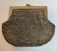 Vintage Beaded Purse Made In France Cut Steel Antique Flapper No Strap READ