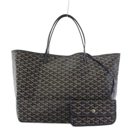Goyard Sun Louis GM Tote Bag Handbag Navy KH Used a1079290bf4982eccee44c29ed7399