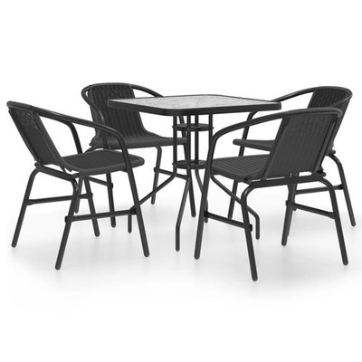 Patio Lounge Set Outdoor Sectional Sofas with Cushions Poly Rattan vidaXL