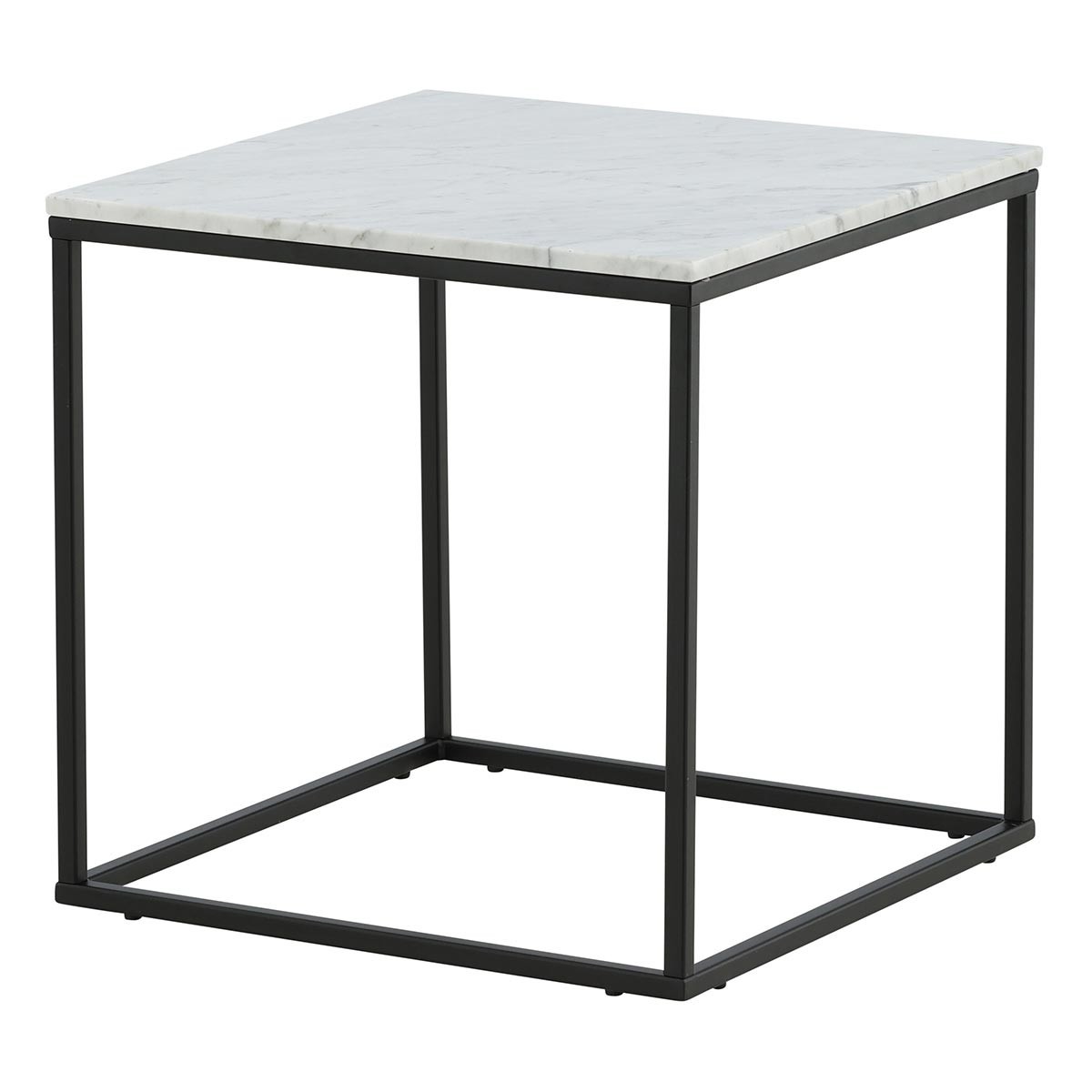 Table basse marbre blanc Estelle 50cm au design luxueux